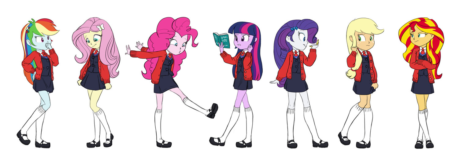 eqg schoolgirls by siansaar-d7g5xe8