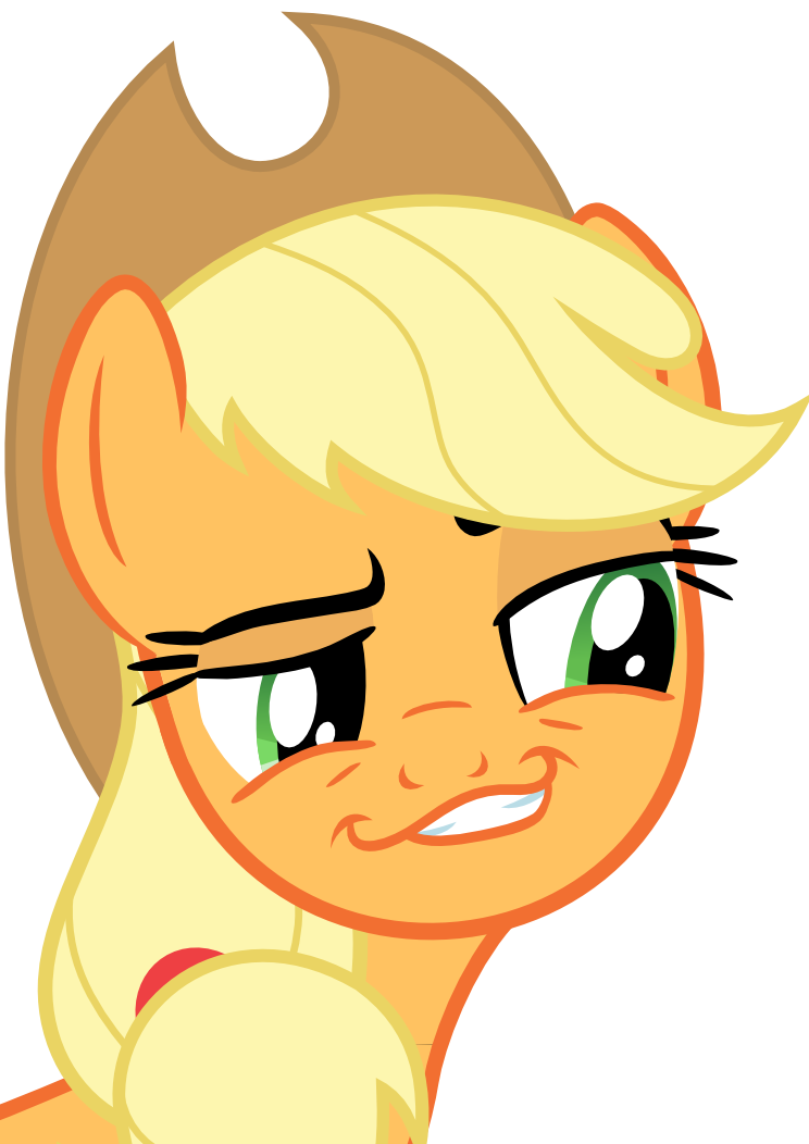 applejack smirk by thinkingwithsmile-d6x