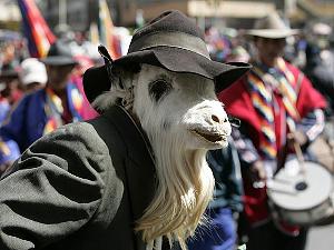 Bolivien-Ziegenmann-Bolivianische-Eingeb