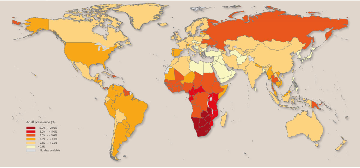global HIV map 2007 fullscr