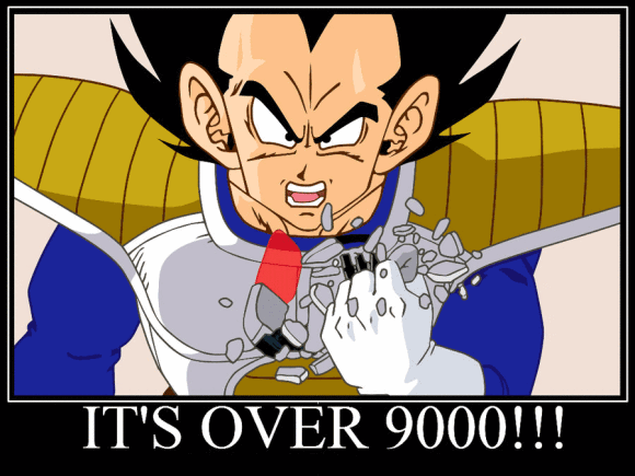 it s over 9000 