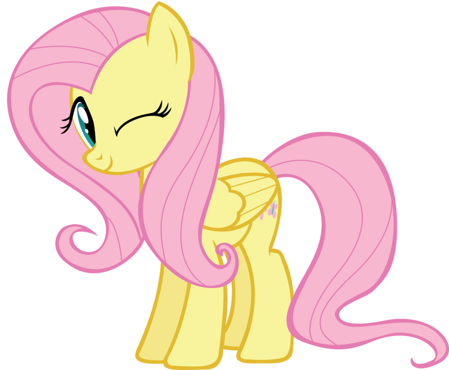 winking fluttershy by tecknojock-d3k2rwe