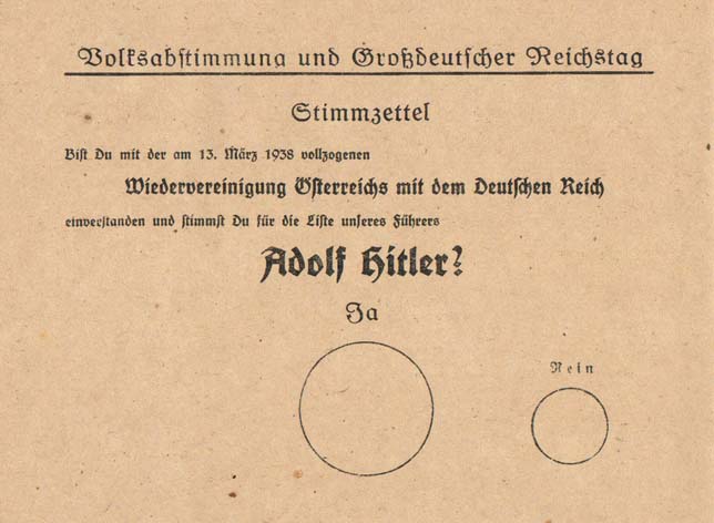 Stimmzettel-Anschluss