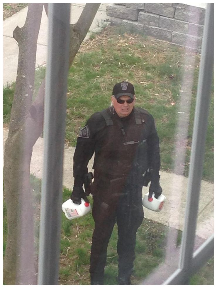 boston cop delivering milk