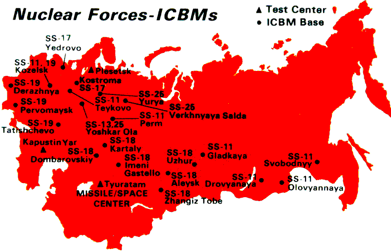 Soviet Military Power ICBM map