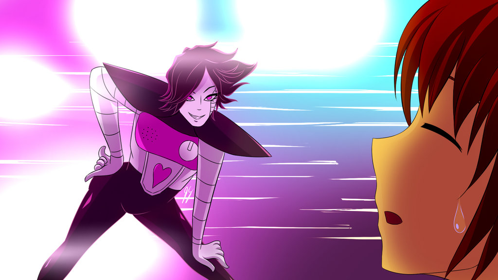 undertale   mettaton strikes a pose by d