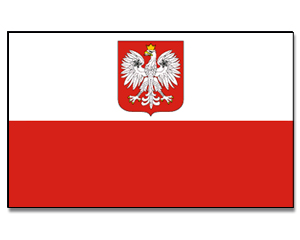 Flagge Polen-mit-Adler