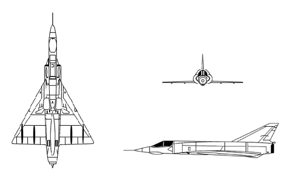 Mirage III-5 Risszeichnung