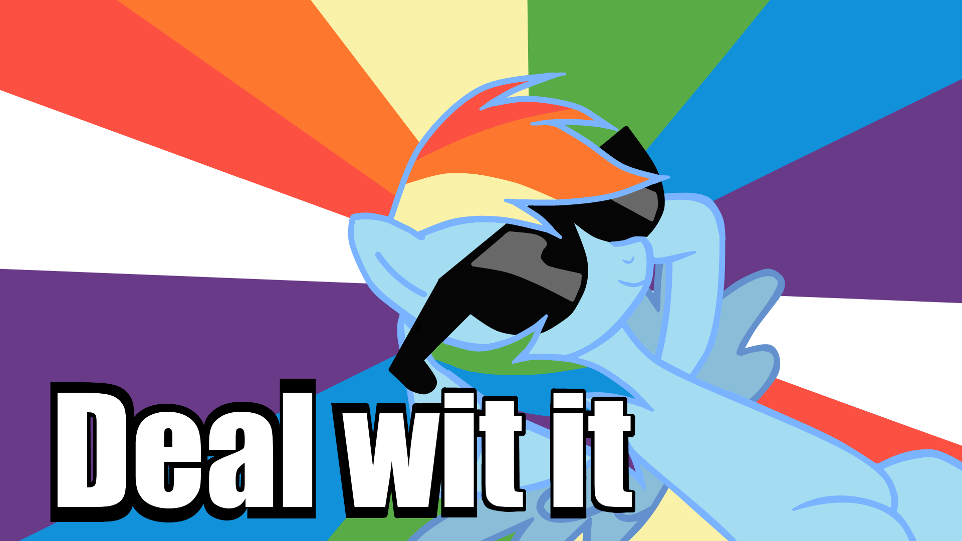 Bilder-Thread deal with it rainbow dash by misterbrony