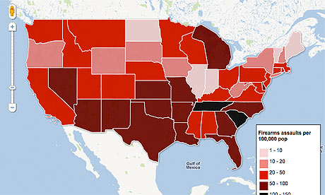 Gun crime map of America 007