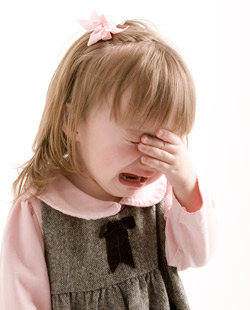 little girl crying