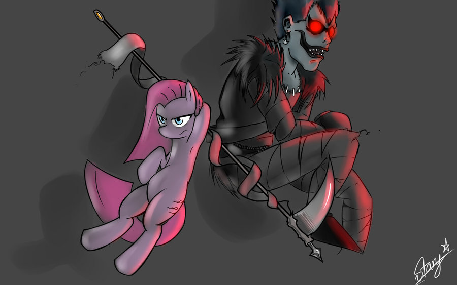 pinkamena   ryuk by starykrow-d4lsi7n