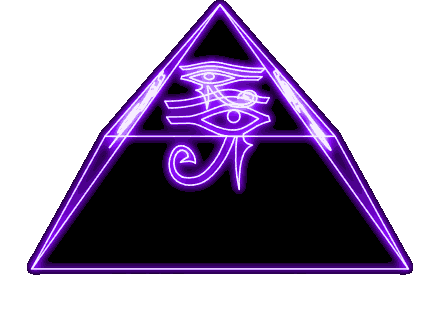 Purple spinning pyramid 