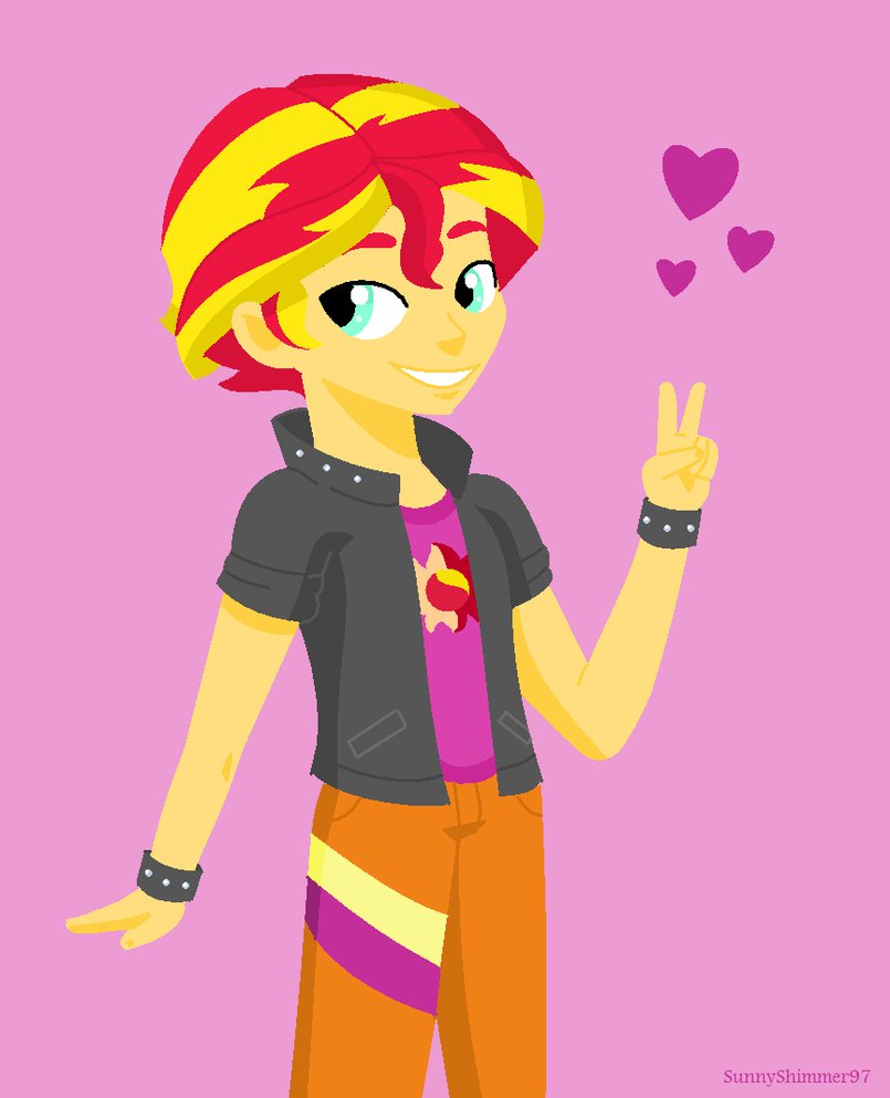 sunset shimmer  genderbent  by sunnyshim