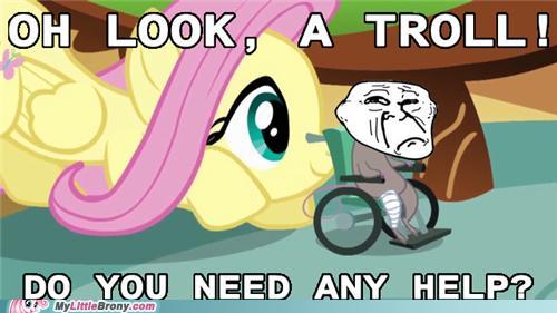 Fluttershy troll wheelchair