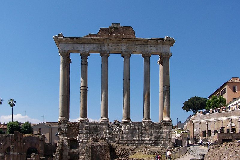 800px-Saturntempel Forum Romanum BW 1