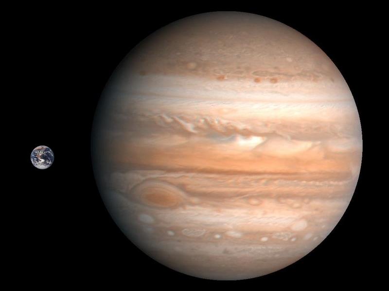 vergleich jupiter erde