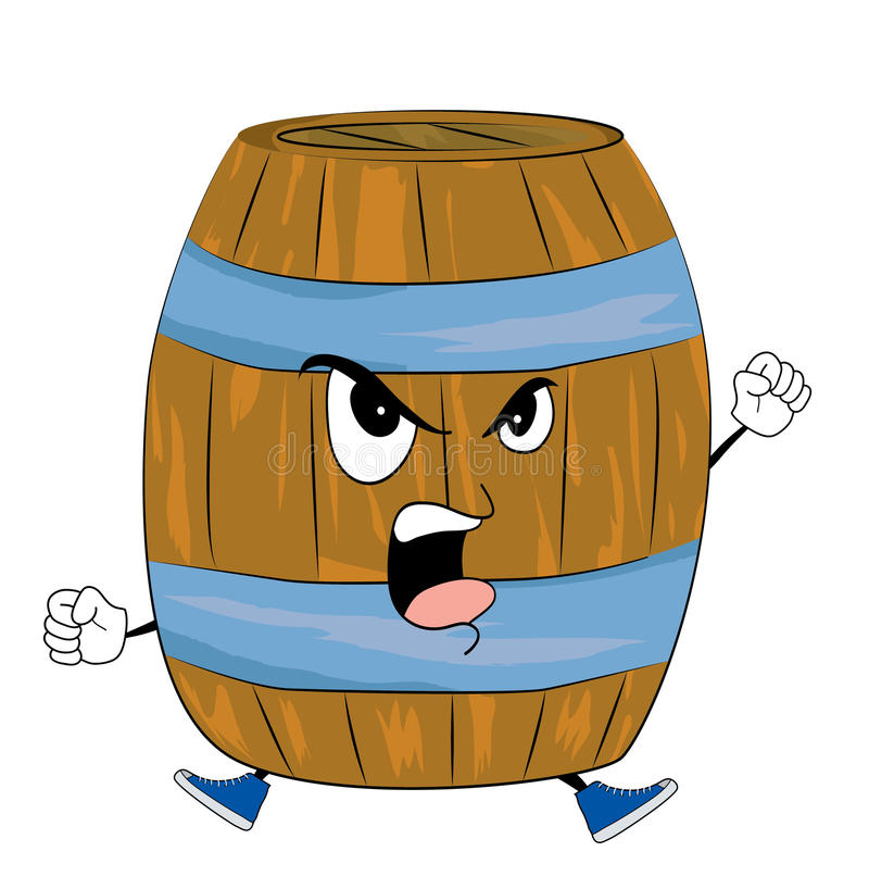 angry-barrel-cartoon-vector-illustration