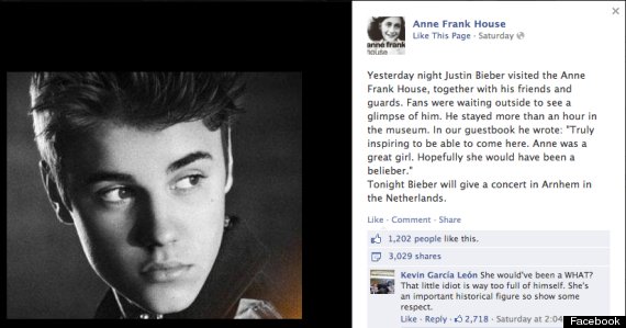 o BIEBER ANNE FRANK FACEBOOK 570