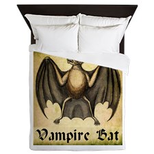 vintage vampire bat queen duvet