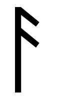 45868f Runic letter ansuz