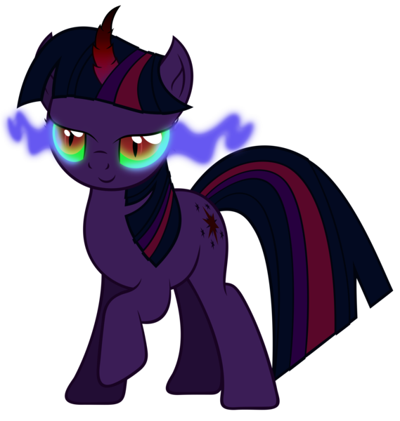 Twilight Sparkle infected by dark magic 