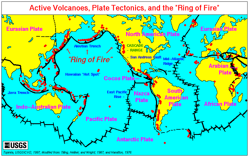 Map plate tectonics world