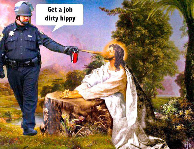 jesus hippy spray cop