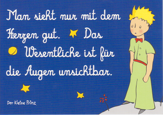 Ansichtskarte--der kleine Prinz--man sie