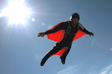 pic of wingsuit flying