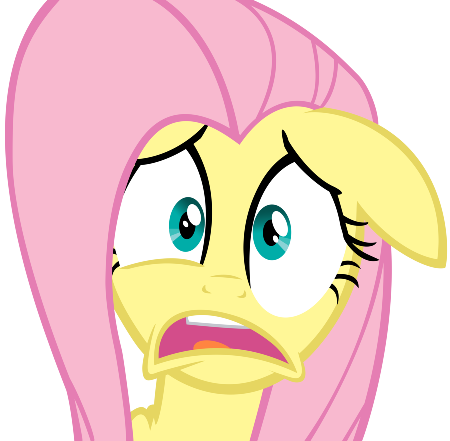 fluttershy   scared by theflutterknight-