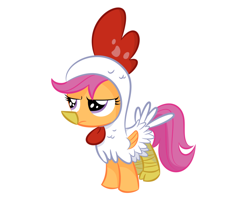 chicken scootaloo by shadowdark3-d4svhez