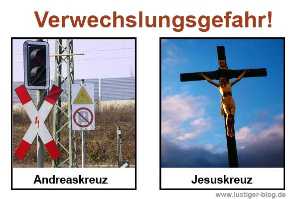 verwechslungsgefahr andreaskreuz