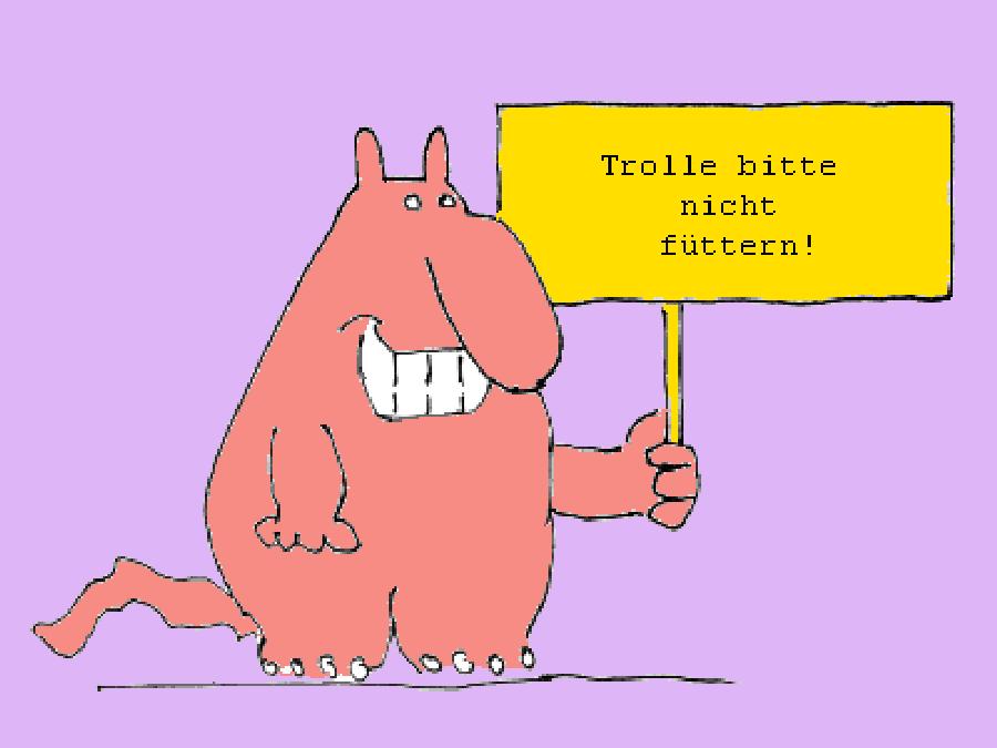 Troll nicht fuettern pink