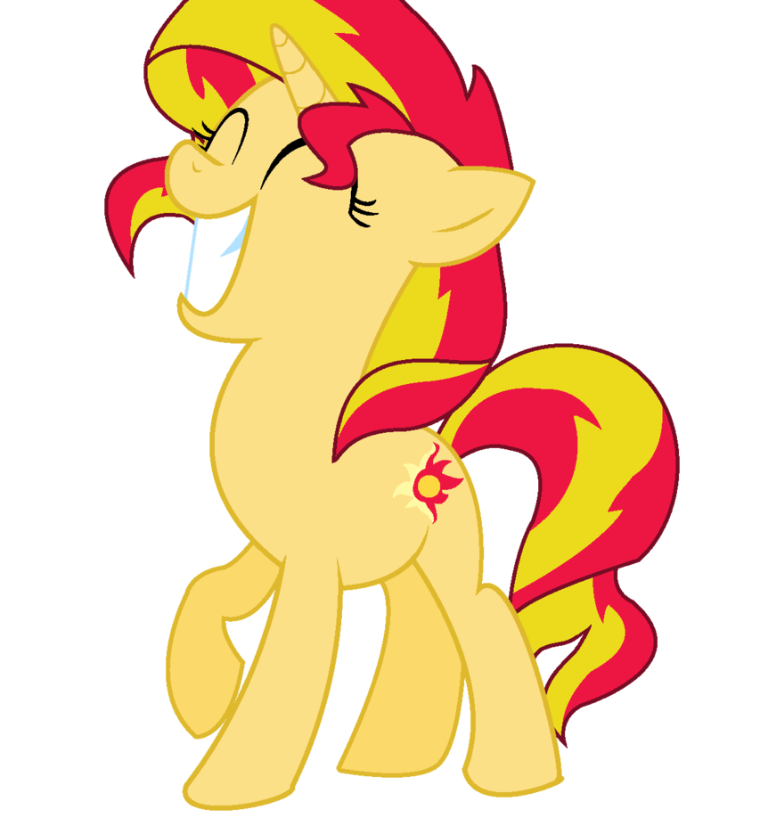 sunset shimmer is happy by n30n f4rt-d6k