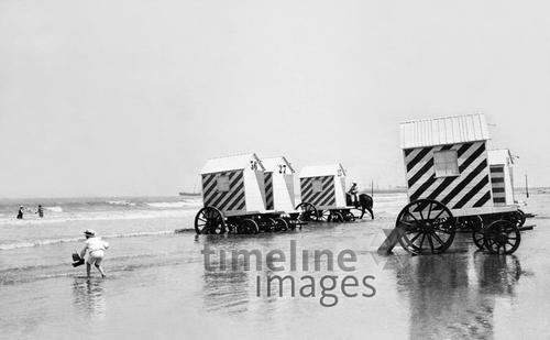 badebilder ostende belgien badekarren am