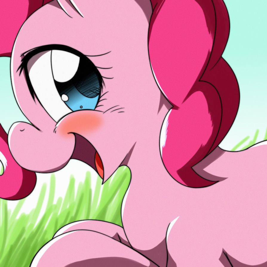 pinkie pie in the anime style by behind 