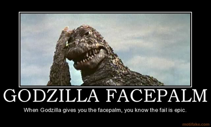 Godzilla facepalm