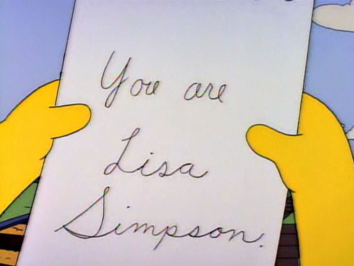 you are lisa simpson1
