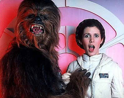 Carrie Fisher Princess Leia Chewbacca bo