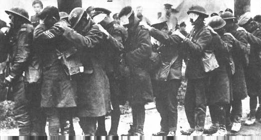 British soldiers blinded by gas attacks