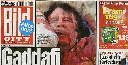 bilder von gaddafis toetung was medien d