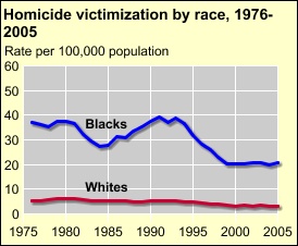 Homicide victimization by race
