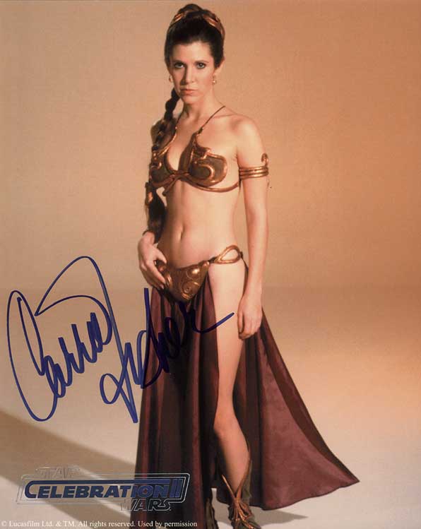 carrie fisher slave girl