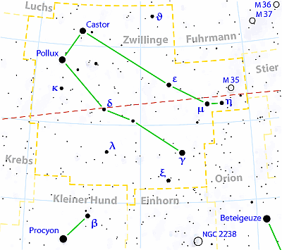 Sternkarte Gemini