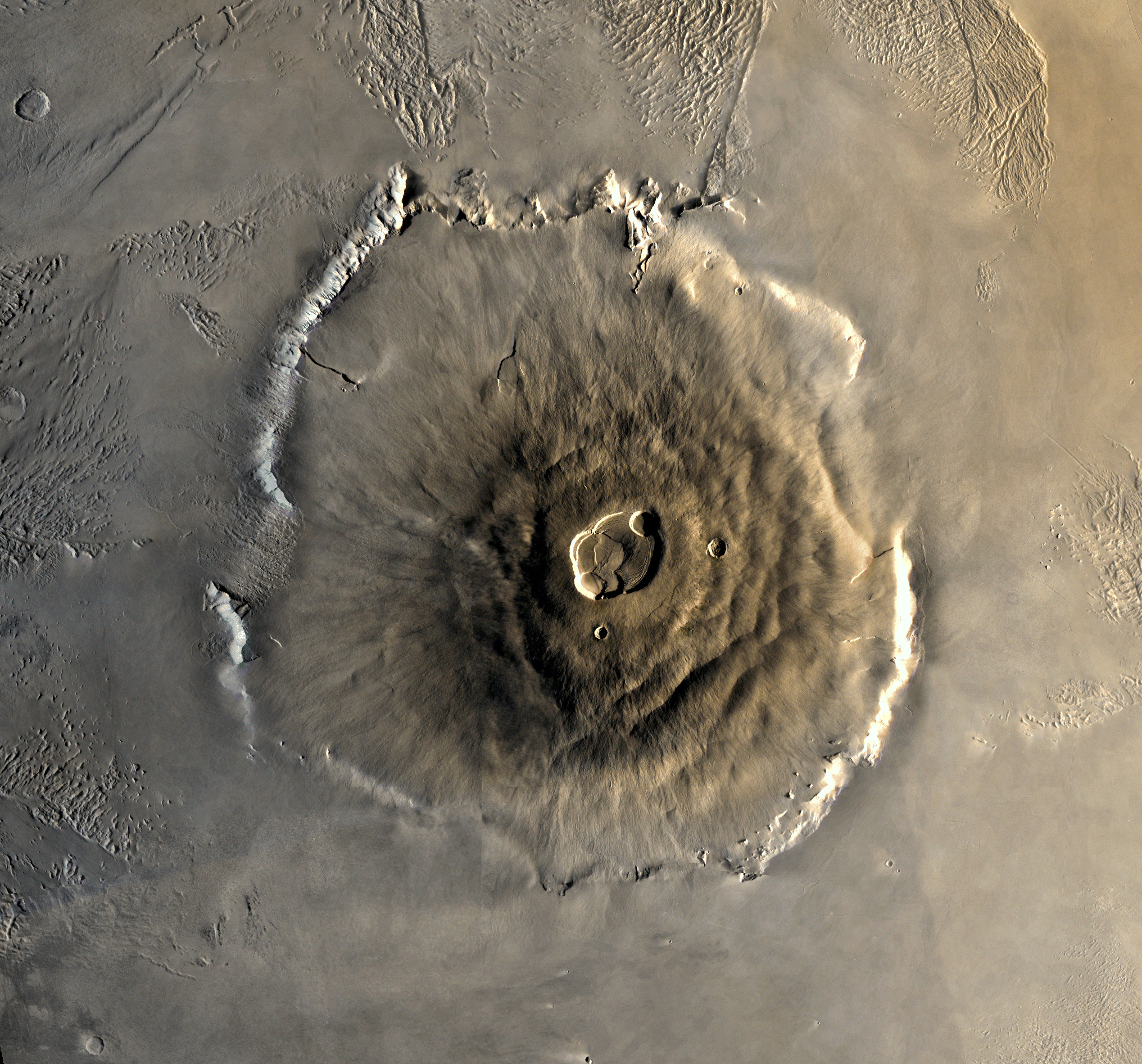 Высочайшая гора солнечной системы находится. Гора Олимп на Марсе. Вулкан Олимп Монс. Вулкан Олимп на Марсе. Олимпус Монс на Марсе.