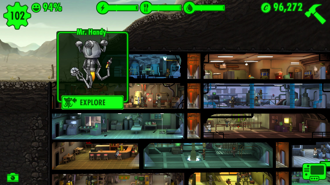fallout shelter how to use mr handy