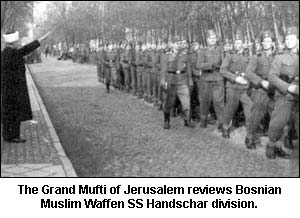 Grand Mufti reviews Waffen SS Handschar