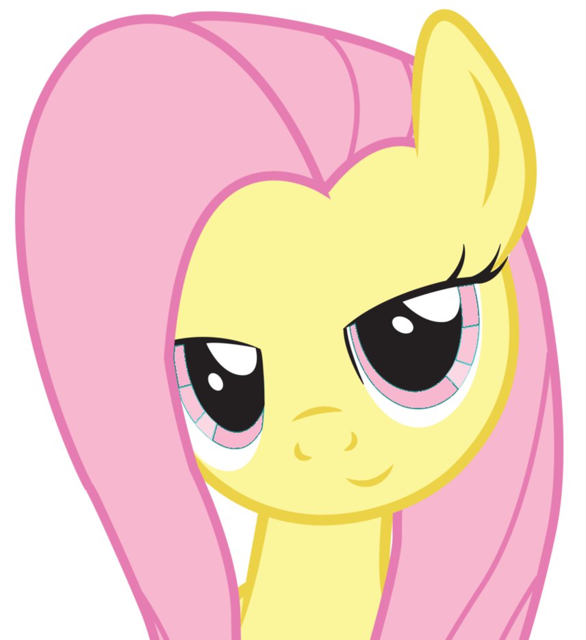 fluttershy with pink eyes by pichulondon