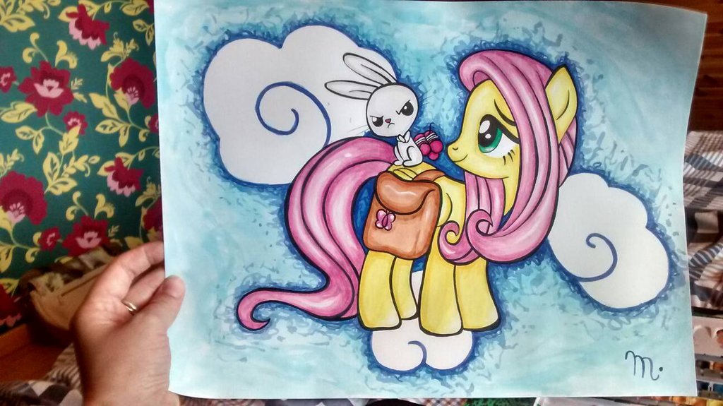 angel and fluttershy by dinseyfreak-d8v7